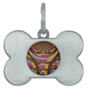 Psychedelic Easter Kaleidoscope Art Print Pet ID Tag