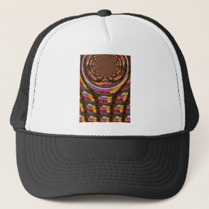 Psychedelic Easter Kaleidoscope Art Print Trucker Hat
