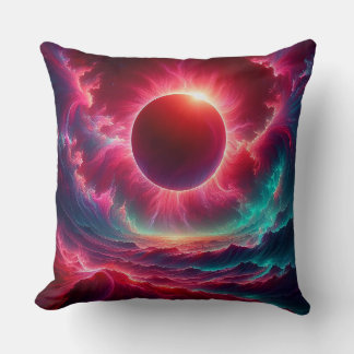 Psychedelic eclipse cushion