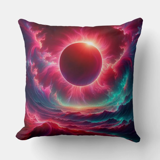 Psychedelic eclipse cushion (Front)