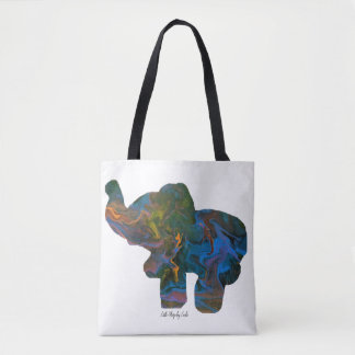 Psychedelic Elephant Tote Bag