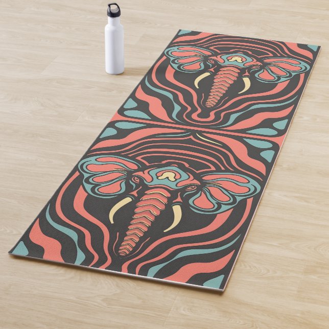 Psychedelic Elephant  Yoga Mat (In Situ)