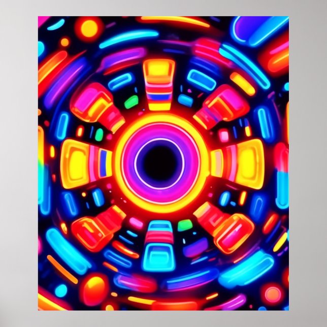 Psychedelic Energy Burst Poster (Front)
