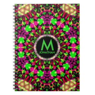 Psychedelic Explosion Monogram Notebook