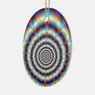 Psychedelic Eye Ceramic Tree Decoration