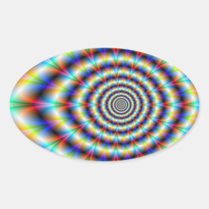 Psychedelic Eye Oval Sticker