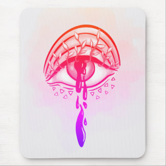 Psychedelic Eye Pastel Goth Aesthetic Mouse Mat