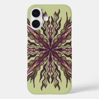 Psychedelic Eye Plant - Surreal Botanical Mandala iPhone 16 Case