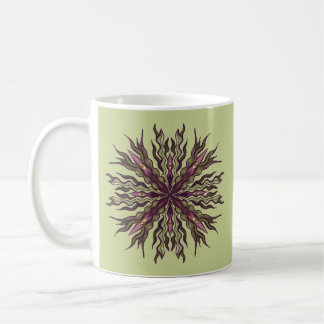 Psychedelic Eye Plant - Surreal Botanical Mandala Coffee Mug