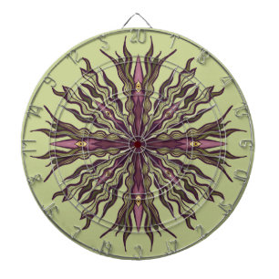 Psychedelic Eye Plant - Surreal Botanical Mandala Dartboard