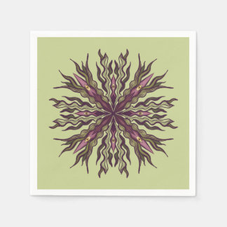 Psychedelic Eye Plant - Surreal Botanical Mandala Napkin