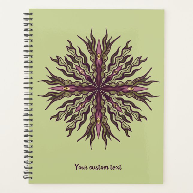 Psychedelic Eye Plant - Surreal Botanical Mandala Planner (Front)