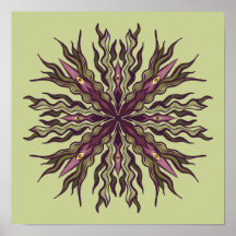 Psychedelic Eye Plant - Surreal Botanical Mandala