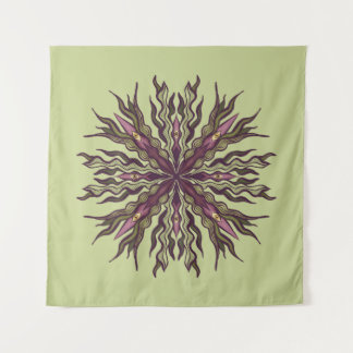 Psychedelic Eye Plant - Surreal Botanical Mandala Tapestry