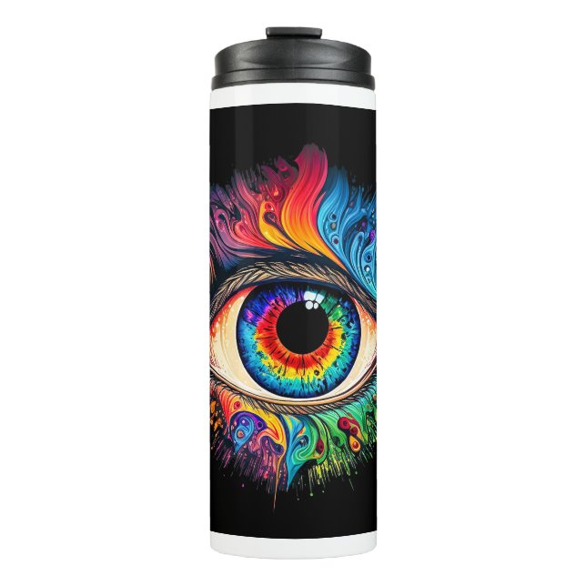 Psychedelic Eye Thermal Tumbler  (Front)