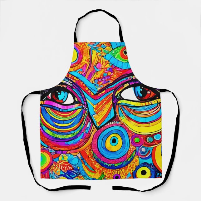 Psychedelic Eye View Design Apron (Front)