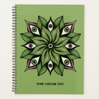 Psychedelic Eyes Mandala - Trippy Floral Pattern Planner