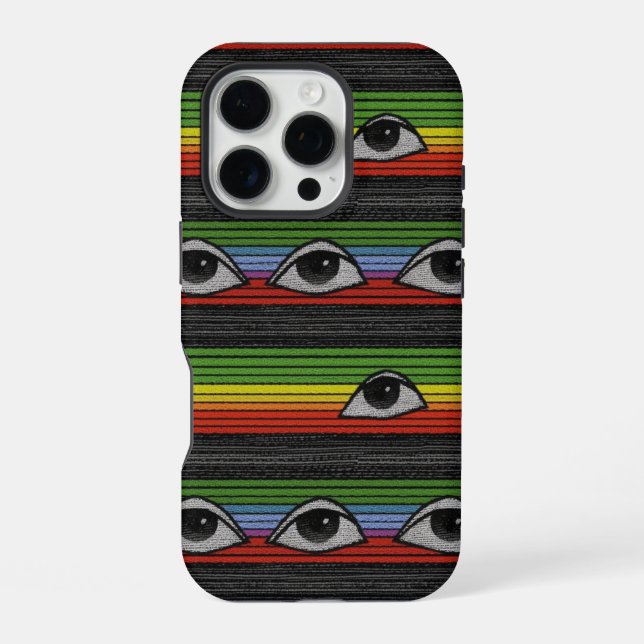 Psychedelic Eyes Pattern iPhone Case (Back)