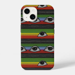 Psychedelic Eyes Pattern iPhone 14 Case