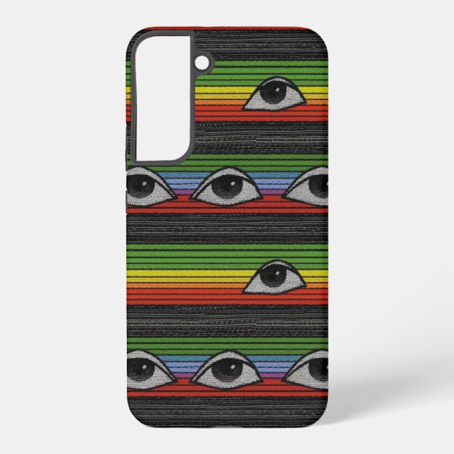 Psychedelic Eyes Pattern Samsung Galaxy S22+ Case (Back)