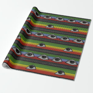 Psychedelic Eyes Pattern Wrapping Paper