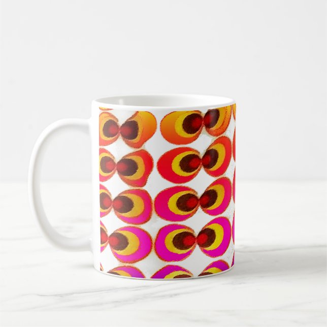 Psychedelic fabric coffee mug (Left)