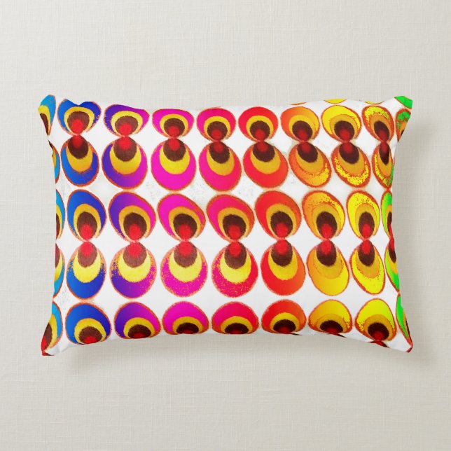 Psychedelic fabric decorative cushion (Front)