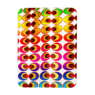 Psychedelic fabric magnet
