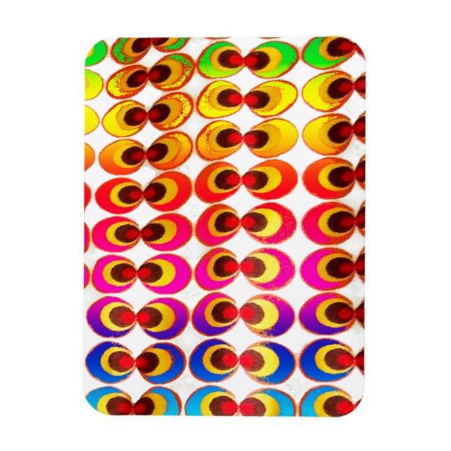 Psychedelic fabric magnet (Vertical)