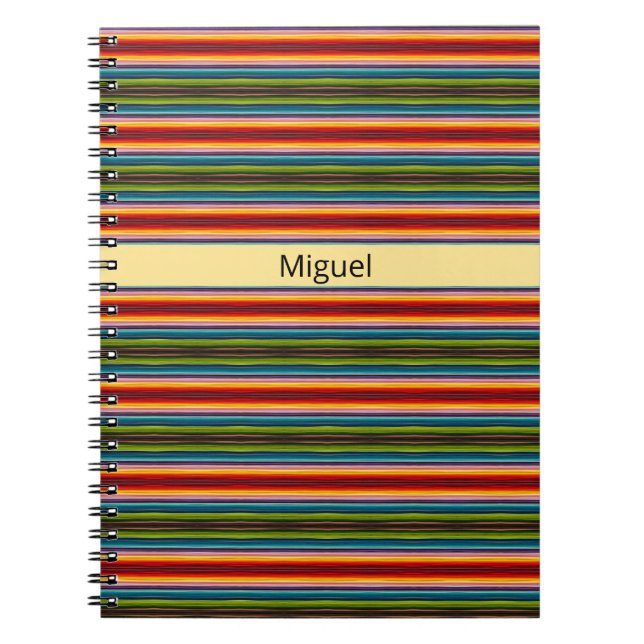 Psychedelic fabric Mexican pattern Notebook (Front)