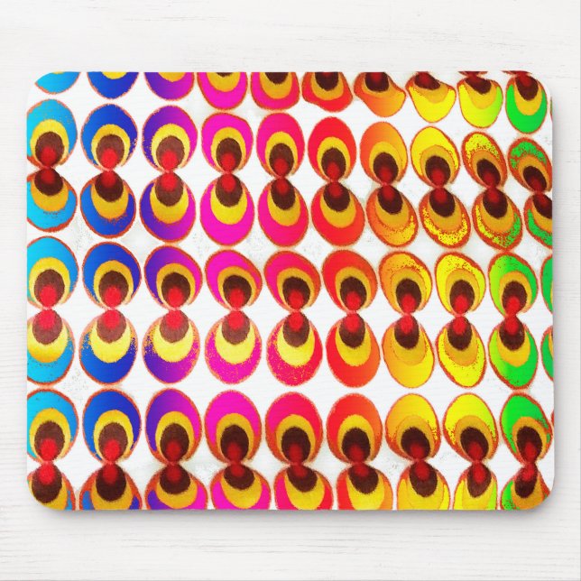 Psychedelic fabric mouse mat (Front)