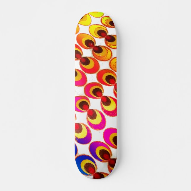 Psychedelic fabric skateboard (Front)