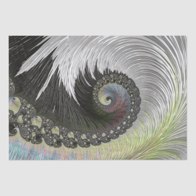 Psychedelic Fantasy Spiral  Tissue Paper (Front)