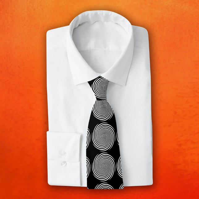 Psychedelic Fashion Hypnosis Spiral Tie (Stand out in style with our Hypnosis spiral necktie—the ultimate mind bender! )