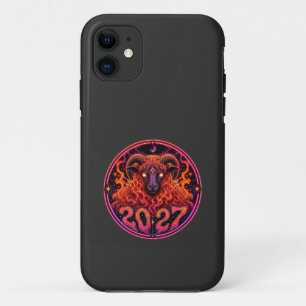 Psychedelic Fire Ram Aries iPhone 11 Case
