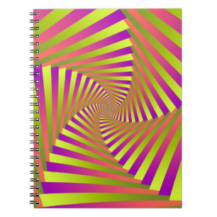 Psychedelic Five Arm Spiral Notebook