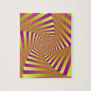 Psychedelic Five Arm Spiral Puzzle