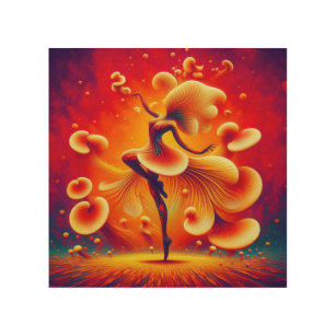PSYCHEDELIC Flamenco Fusion A DANCE FOR PALESTINE Wood Wall Art