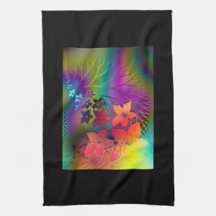 Psychedelic Floral Tea Towel