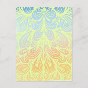 Psychedelic Flower Petals Postcard