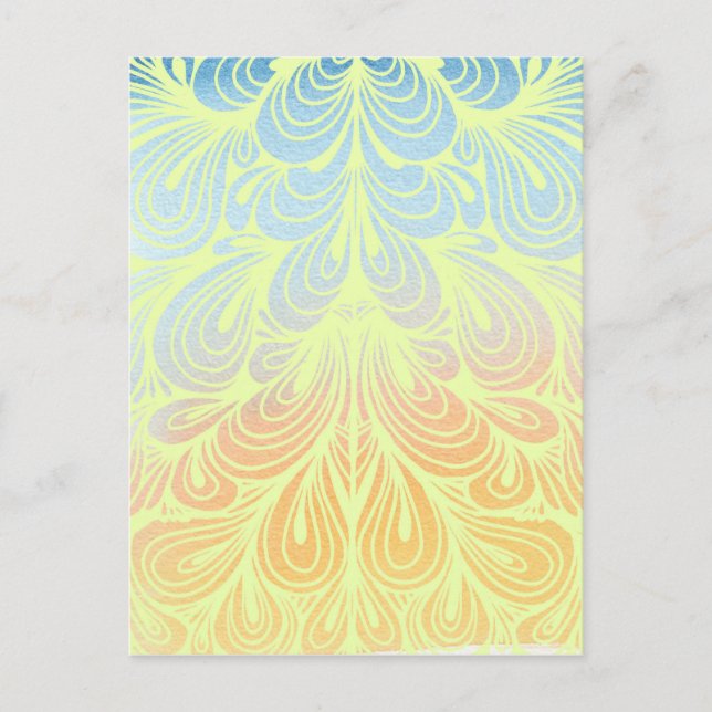 Psychedelic Flower Petals Postcard (Front)