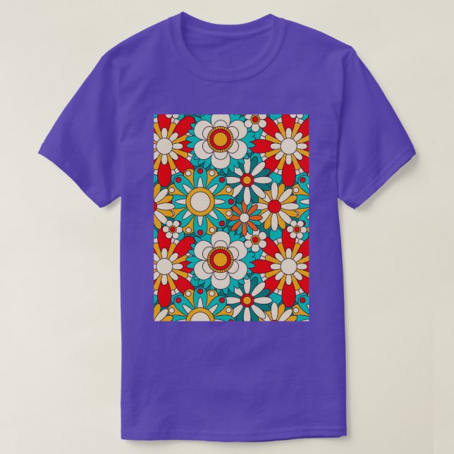 Psychedelic Flower Power 4K T-Shirt (Design Front)