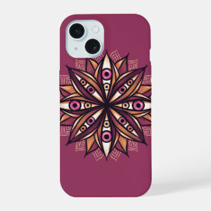 Psychedelic Flower with Trippy Creepy Eyes iPhone 15 Case