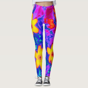 psychedelic flowers 4 leggings