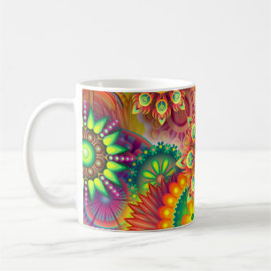 Psychedelic Flowers Coffee Mug