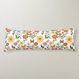 Psychedelic Flowers Pattern x4 Body Cushion