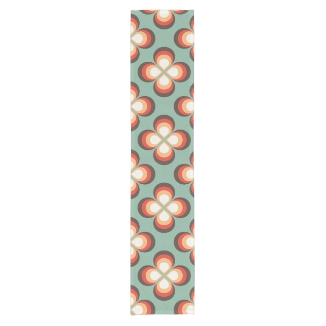Psychedelic flowers short table runner (Front)