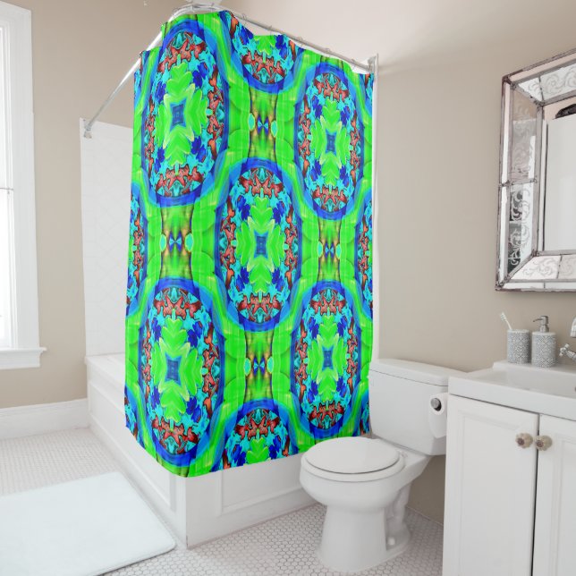 Psychedelic flowers..... shower curtain (In Situ)