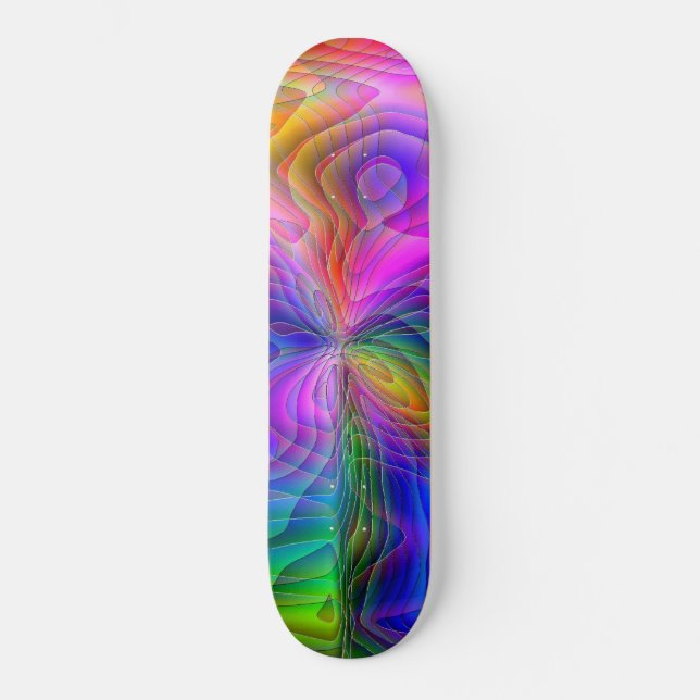 Psychedelic Flyer Skateboard (Front)