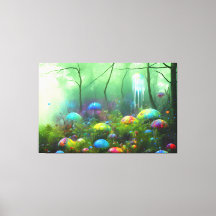 Psychedelic Forest: Colourful Wall Art Print